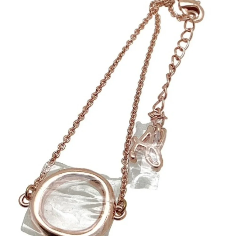 Adore by Swarovski Pink Rose Gold Bracelet Organic Circle Charm W/box - Picture 4 of 11